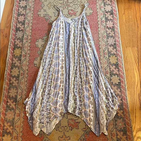 J for Justify Dresses & Skirts - J for Justify Blue and Cream Printed Midi Dress